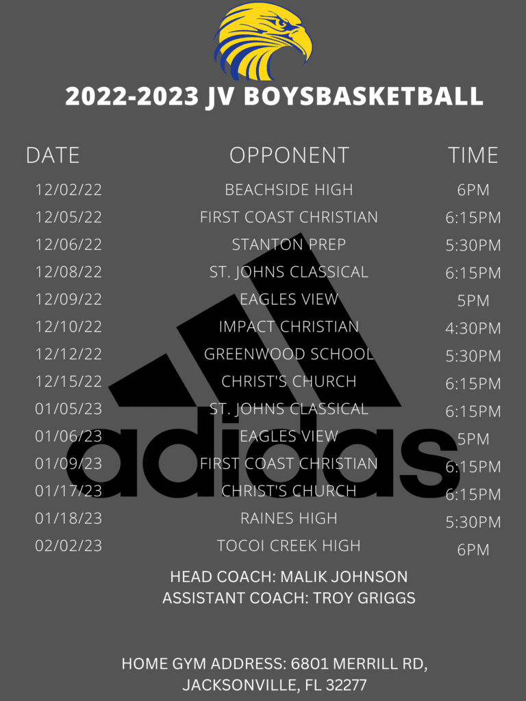 SCA Boys Basketball Schedule
